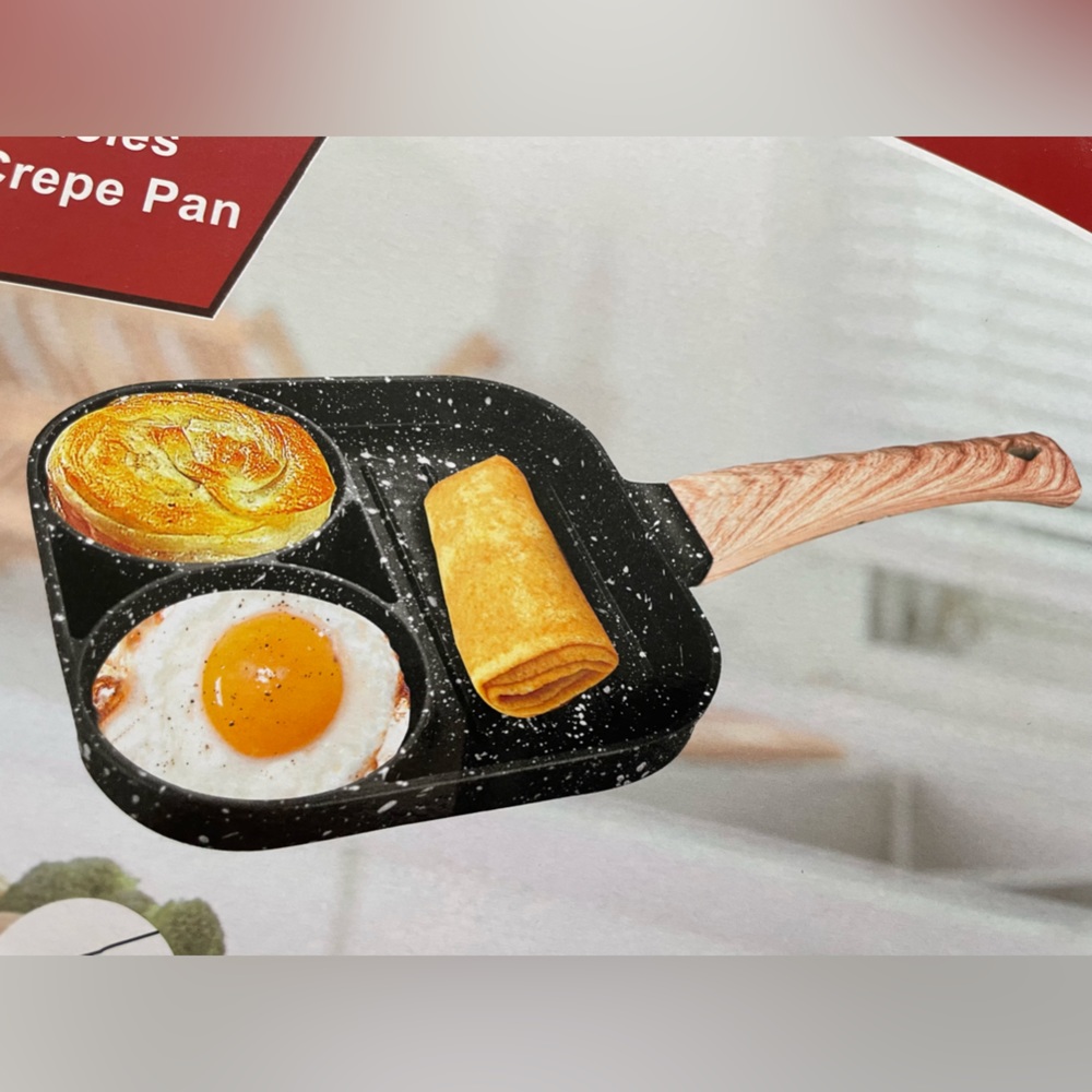 Nonstick Egg Frying Pan 2 in 1 Divided Frying Grill Pan Pancake Omelette